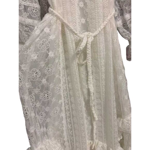 Alice + Olivia ALYCEN EYELET MAXI DRESS M - Picture 9 of 12